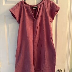 Pink Short Sleeve Dress